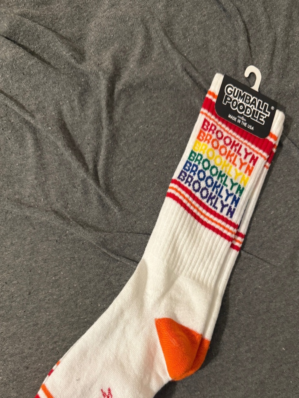 NWT Pride / Rainbow Brooklyn Themed Socks